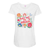 learn from the flowers Maternity Scoop Neck T-shirt