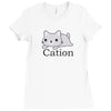 funny cat science t shirt Ladies Fitted T-Shirt