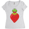 Kermit Strawberry Women's Triblend Scoop T-shirt