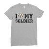 i love my soldier hunter camouflage Ladies Fitted T-Shirt