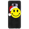 smiley face wears santa hat merry christmas Samsung Galaxy S8 Plus