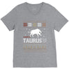 santa taurus christmas ugly t shirts V-Neck Tee