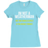 i am not a weatherman but you should expect a few inches funny Ladies Fitted T-Shirt