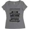 logistic operator manager we do precision guess work based on unreliab Women's Triblend Scoop T-shirt