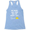 my head says gym but my heart say tacos Racerback Tank