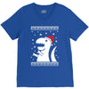 big trex santa ugly christmas V-Neck Tee