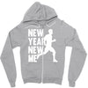 new year, new me running fitness Zipper Hoodie