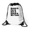 real hip hop heads Drawstring Bags