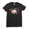 April Peeking Out Baby Boy Ladies Fitted T-Shirt