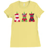 Three Cute But Angry Unicorn Ladies Fitted T-Shirt