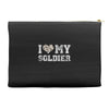 i love my soldier hunter camouflage Accessory Pouches