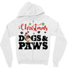 christmas dogs and paws Zipper Hoodie