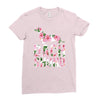 dachshund floral Ladies Fitted T-Shirt