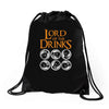 lord of drinks Drawstring Bags