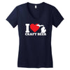 ladies i love michigan craft beer Women's V-Neck T-Shirt