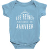 les reines naissent en janvier Baby Onesie