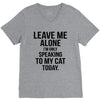 Leave Me Alone I Am Only Speaking To My Cat Today V-Neck Tee