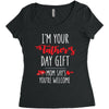 i'm your father's day gift mom says you're welcome, Women's Triblend Scoop T-shirt