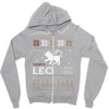 santa leo christmas ugly t shirts Zipper Hoodie