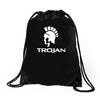 trojan condoms Drawstring Bags