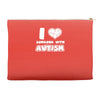 i love someone with autism Accessory Pouches