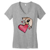 bunny rabbit love Women's V-Neck T-Shirt