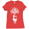 nature guitar white tree music banksy art Ladies Fitted T-Shirt