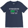 low battery introvert pun humor V-Neck Tee