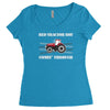 case ih red tractor boy comin' through Women's Triblend Scoop T-shirt