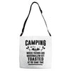 Camping Where Friends And Marshmallow Get Toasted At The Same Time Adjustable Strap Totes