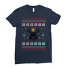 darth vader christmas ugly Ladies Fitted T-Shirt
