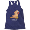 yoga pug exhale Racerback Tank