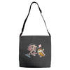 zombie ice cream art Adjustable Strap Totes
