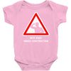 body under construction road sign Baby Onesie
