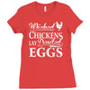 wicked chickens lay deviled eggs Ladies Fitted T-Shirt