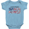 United States Space Force American Flag Baby Bodysuit