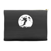 skiier moon moonlight silhouett Accessory Pouches