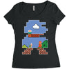 Mario Games Women's Triblend Scoop T-shirt