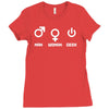 man woman geek Ladies Fitted T-Shirt
