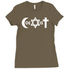 uomo coexist u2 band rock bono musica Ladies Fitted T-Shirt