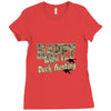 happy when duck hunting Ladies Fitted T-Shirt