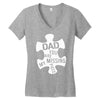 dad   you are my missing piece Women's V-Neck T-Shirt
