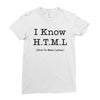 i know html Ladies Fitted T-Shirt