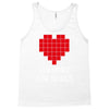 nerd shirt design  herz f&uuml;r nerds computer gaming fun big bang minecr Tank Top