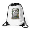 nuts about bikes Drawstring Bags