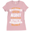 Super Cool Aunt Of A Freaking Awesome Nephew Ladies Fitted T-Shirt