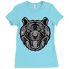tiger zentangle Ladies Fitted T-Shirt