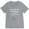 all i want for christmas is a cure carcinoid cancer V-Neck Tee