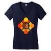 orange 18 Women's V-Neck T-Shirt