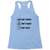 Don't drown crash walk Tee Swim Bike Run Triathle Racerback Tank